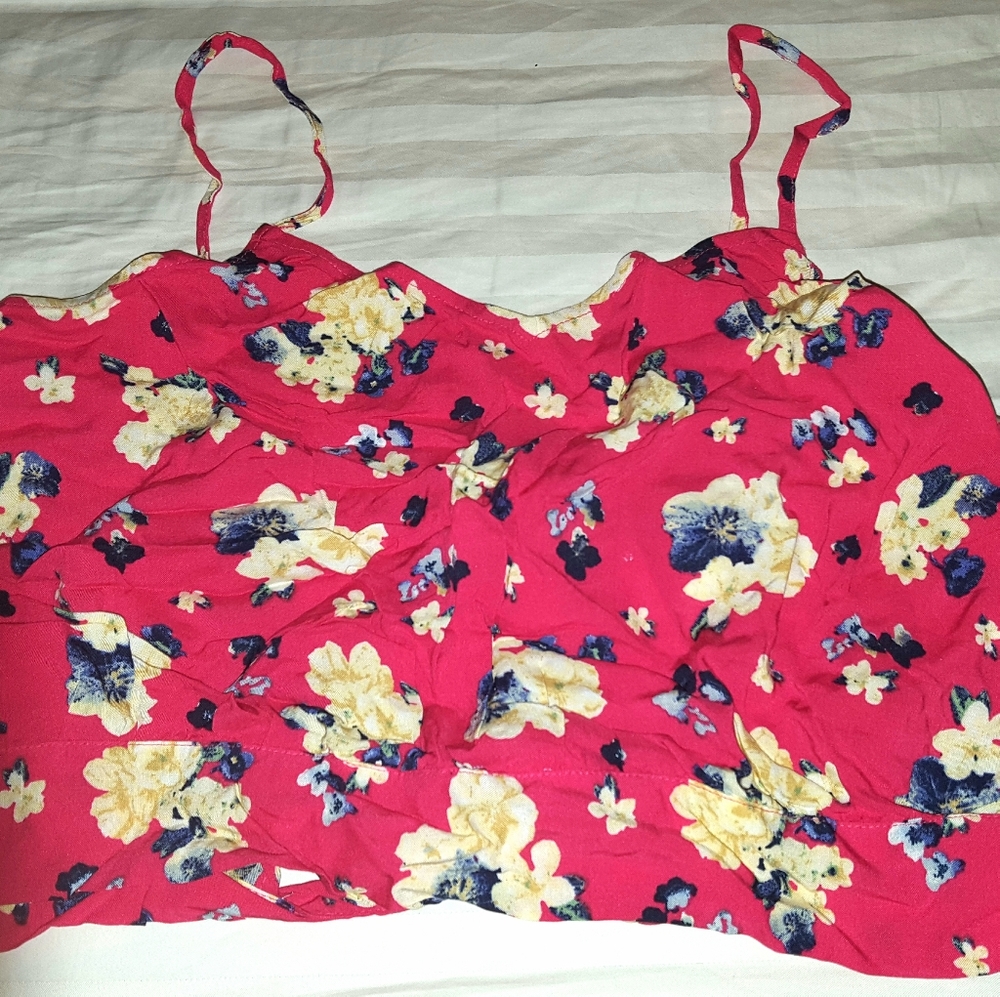 Woven crop top/cami